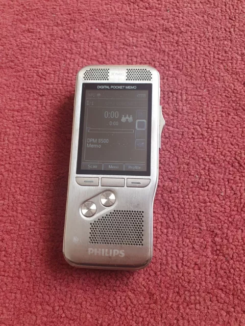 PHILIPS DPM80l00 3DMIC 4GB Digital Pocket Memo Voice Recorder ONLY!!!