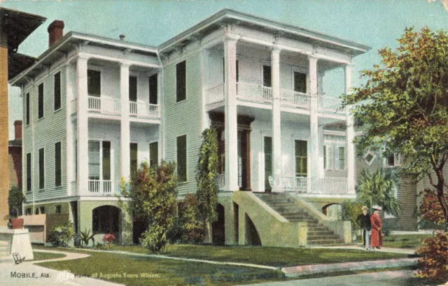 Home of Augusta Evans Wilson Mobile Alabama AL Tuck's 1908 Postcard