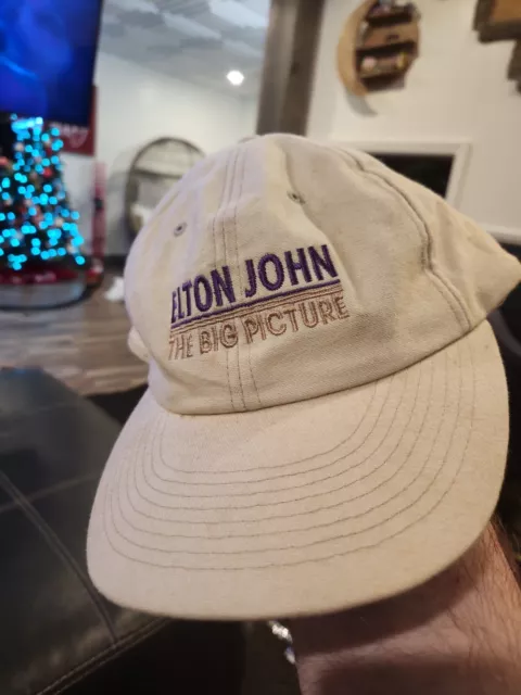 VINTAGE Elton John  World Tour Hat Strapback Navy Blue Cap 90s Hat 🚀 Rocketman