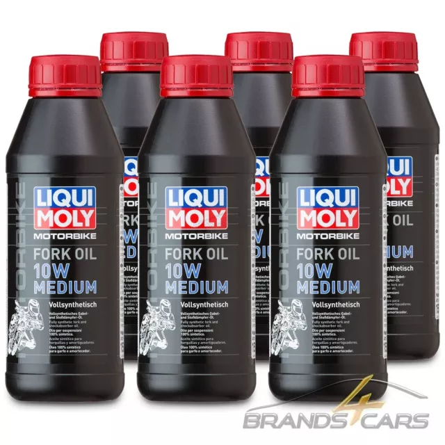 6x500ml LIQUI MOLY OLIO FORCELLA MOTO 10W OLIO AMMORTIZZATORE MEDIO OLIO FORCELLA