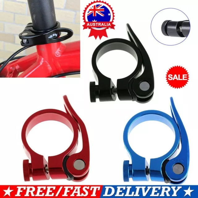 MTB Mountain Bike Cycling Bicycle Quick Release Seat Post Clamp Bolt Fix Acce#T