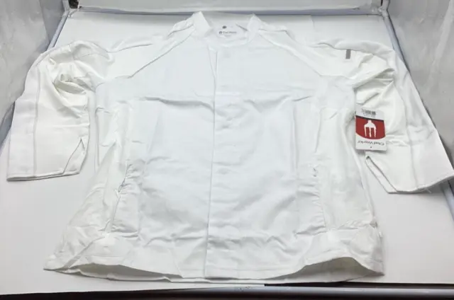 Size M Chef Works Unisex Valencia Chef Coat, White CES04-WHT-M *Free Shipping*
