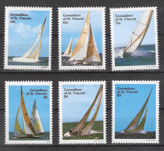 St Vincent Grenadines 1988 Yacht Racing Bequia Regatta Set MNH (SC# 579-584)