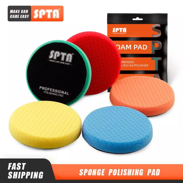 7 PCS 7 Inch Polishing Waxing Pad Sponge Buff Buffing Kit Set For Car  Polisher