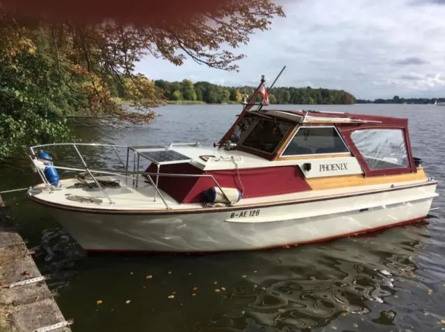 Ernst Riss Spreestern,Kajütboot,Stahl,7Meter 40,guter Zustand,Vetus Diesel