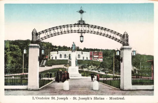 Montreal Quebec Canada, St. Joseph's Shrine Entrance Gate, Vintage Postcard