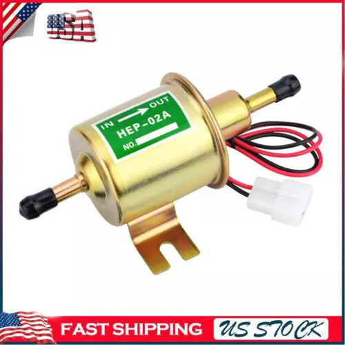 Universal 12V Electric Inline Fuel Pump For Lawn Mowers Small Engine Gas Diesel