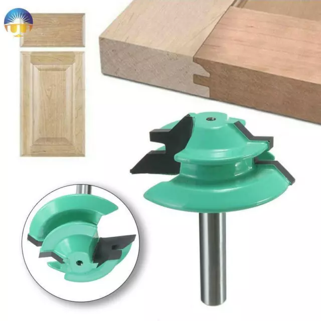 45° Degree Chamfer Lock Miter Router Bit 1/4 Shank Tenon Cutter Wood Cutter