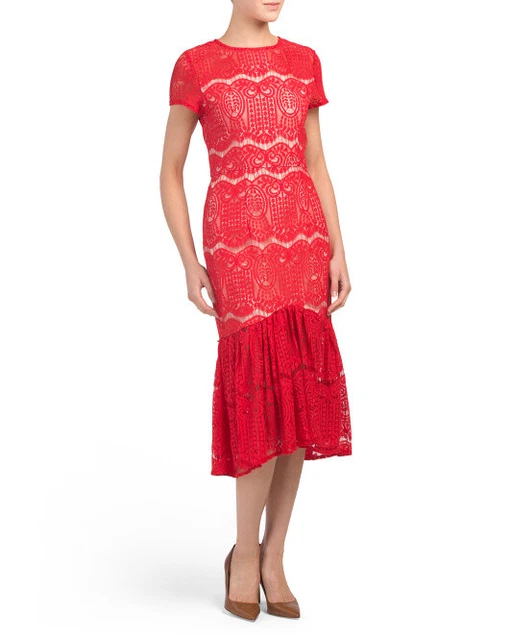 NWT ANTHROPOLOGIE VONE Janine Embroidered Dress Midi Flare Floral 10 $228  RARE $179.95 - PicClick