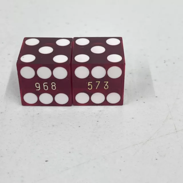 One Pair Dice - Silverton Casino - mixed numbers - Las Vegas NV RED 3