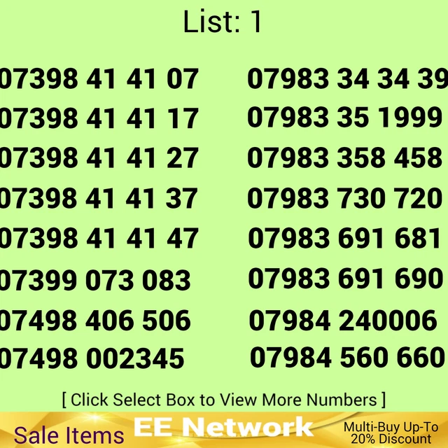 GOLD EASY MOBILE NUMBER EE PAY AS YOU GO SIM CARD UK GOLDEN PLATINUM VIP List: 1