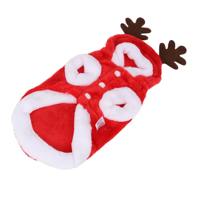 Xs Small Dog Hoodie Xmas Pet Jumpsuit Christmas Puppy Costume