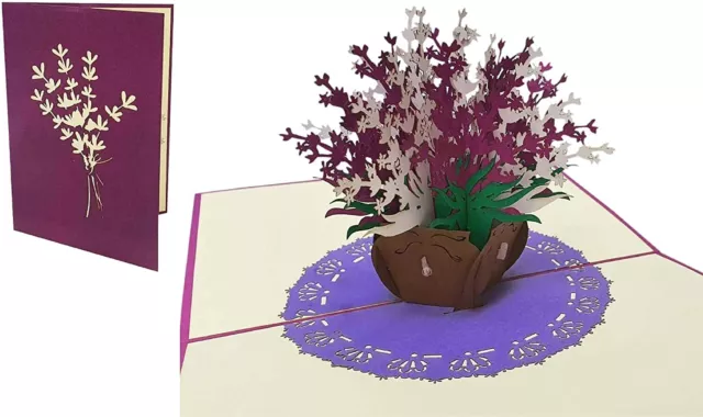 3D POP UP Klappkarte *Blumen-Strauß* Geburtstag Glückwunsch Danke Muttertag