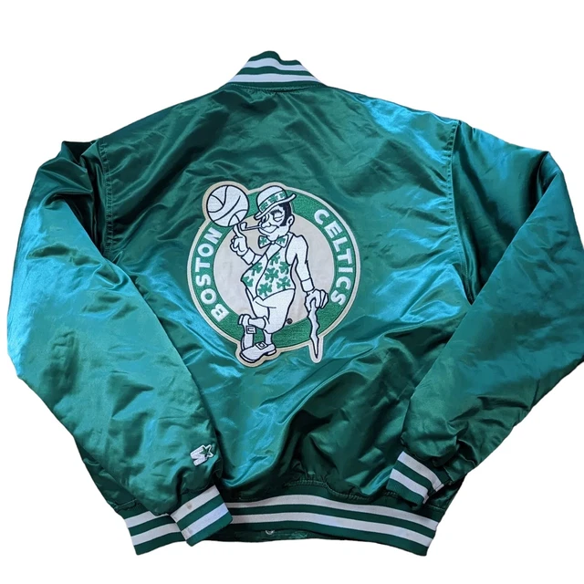 Vintage Original Boston Celtics Satin Starter Jacket RARE BIG PATCH Mens XL