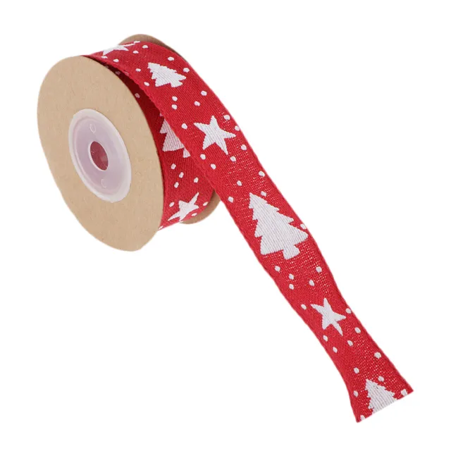 1 roll/10m Christmas Grosgrain Satin Ribbon Gift Wrapping Xmas Decor