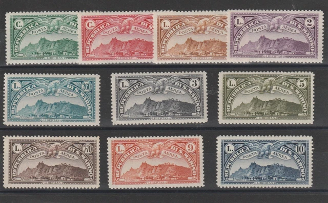 1931 San Marine Flugpost, Ansicht S.Marine 10 V. MNH MF95767