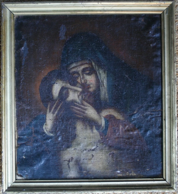 Gnadenbild von Prestice (Prestitz) in Tschechien Öl/Lw  50 x 44 cm barock