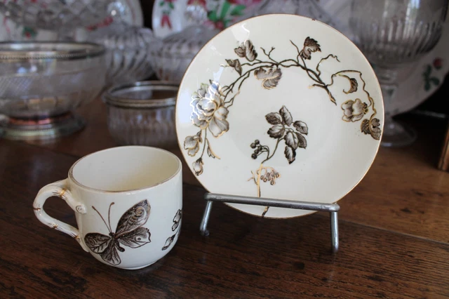ANCIENNE RARE TASSE Et Sous Tasse Sarreguemines U&C Enfants Oiseaux EUR