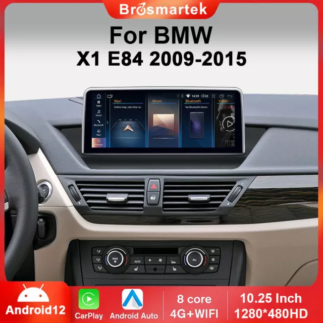 Radio de coche Android12 10,25" CarPlay DAB+ 8 núcleos GPS navegador para BMW X1 E84 2009-2015