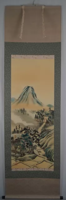 Antikes Japanisches Rollbild Kakejiku Landschaft Japan Scroll 3466 2