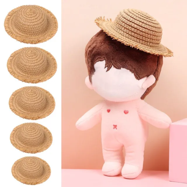 Tassel Hat Doll House Ornament Doll Hat Accessories Straw Hat Hand Weaved Hats