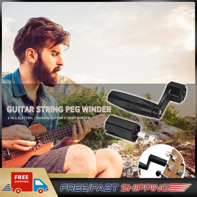 2 in 1 Guitar String Winder Bridge Peg Puller Electric Screwdriver Drill Bit