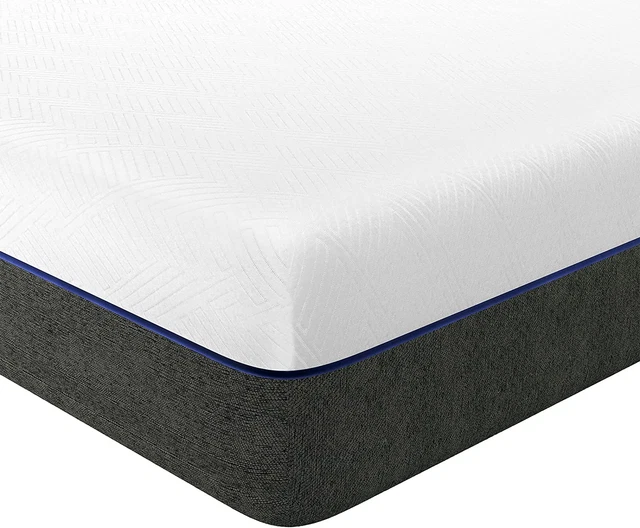 Colchón de espuma viscoelástica individual de 8 pulgadas con cubierta de tela suave comodidad para la piel