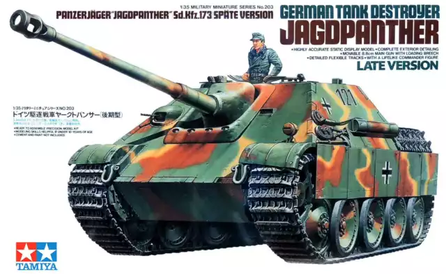 TAMIYA 35203 1:35 German Tank Destroyer Jagdpanther Late Version Model Kit