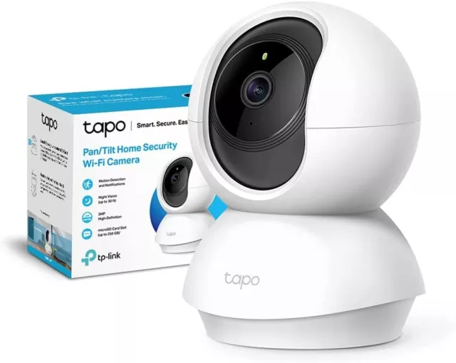 Tp-Link TAPO Telecamera Wi-Fi 3MP UHD Visione Nottura App Alexa Google Cloud