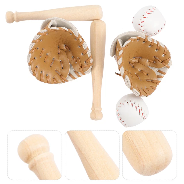 Cupcake-Topper sobre el tema deporte 2 juegos miniaturas deporte mini béisbol murciélago