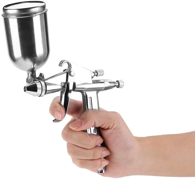 Metal 0.5 mm Hvlp K3 Gravity Feed Alloy Painting Tool Air Spray Gun (Silver)