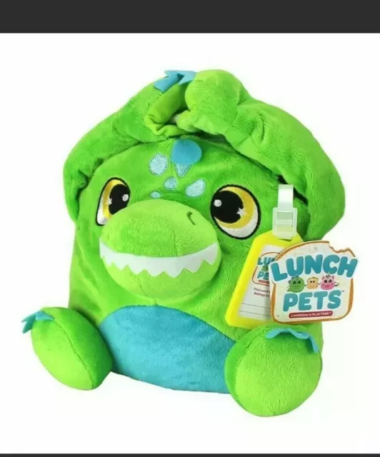 Lunch Pets Insulated Kids Lunch Box – Manchosaur Green Dinosaur FACTORY SEALED !