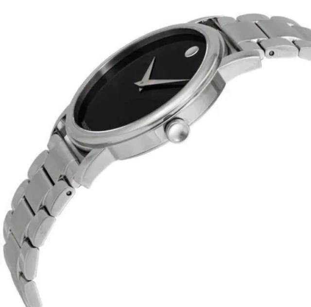 Orologio classico Movado Museum Orologio svizzero quadrante nero al quarzo - 2100014 ($895 prezzo al dettaglio) 2