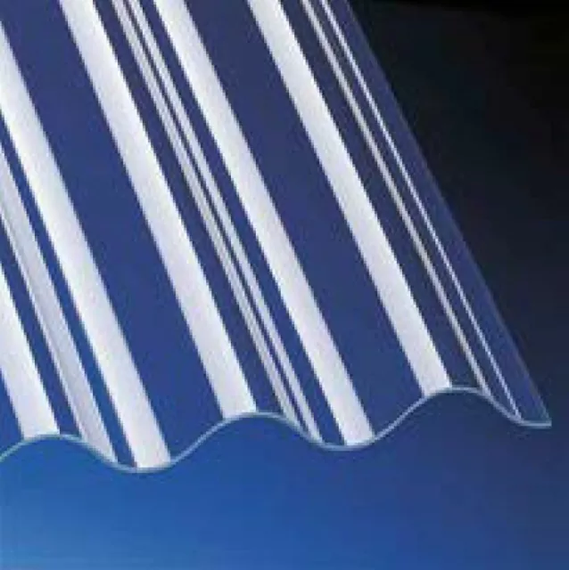 Lichtplatten 3mm Acrylglas 76/18 klar Sinuswelle glatt - Wellplatten *Muster*