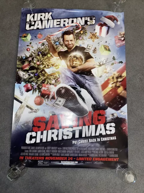 Saving Christmas 27x40 DS Movie Poster AUTOGRAPH SIGNED by Kirk Cameron