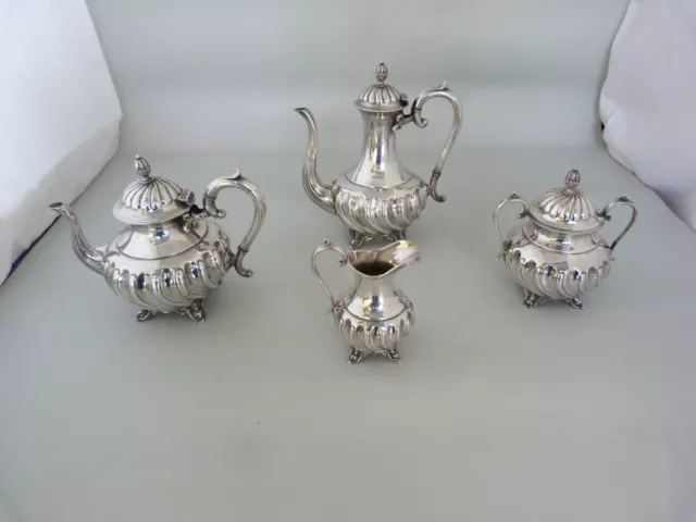 superbe service a thé café en tres bon etat metal argentée st louis xvI 2,400 kl