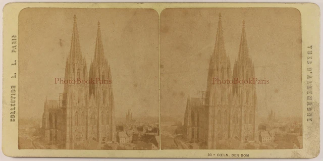 Tirage Albuminé Vintage - Cologne, Basilique Saint-Géréon - Circa 1875 - 16x20 Cm