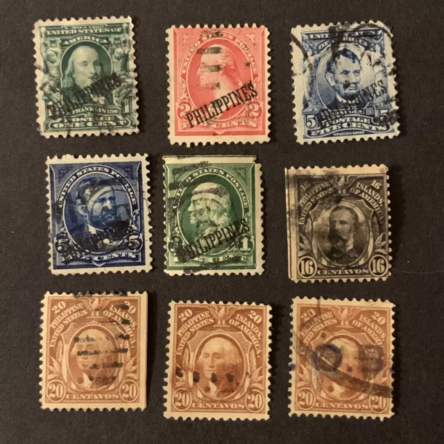 1/59 US Philippines Stamp BOB 1899 Scott 248 + OB X2 OVPT 20c + 6 UNH Fresh Coll