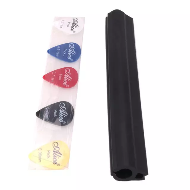 Microphone Stand Guitar Pick Holder with 5 Picks for Stage Performance