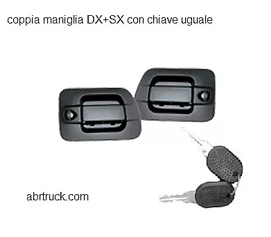 Kit coppia maniglie portea con chiave adatto a Iveco Eurocargo Stralis Tector