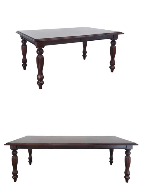 Tisch Esstisch Antik Stil Mahagoni im dunklen Nussbaumfarbton ausziehbar -11197-