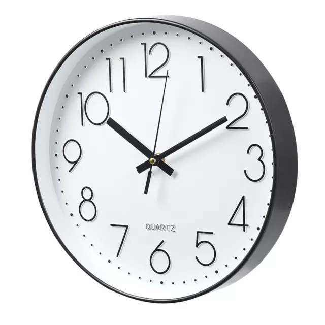 Wall Clock Non-ticking Silent Quartz Clocks Analog Round Clock Battery Operated 3