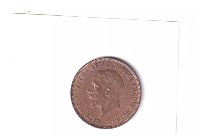 George V 1928 Bronze Penny. Lovely High Grade Coin. Subdued Lustre