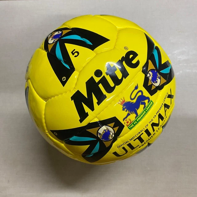 MITRE ULTIMA FLARE Size Football Vintage 90s Yellow Ball