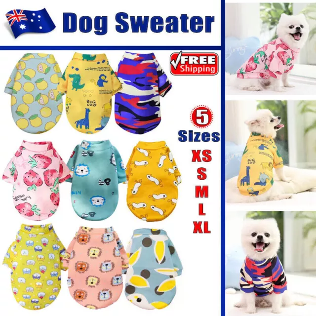 Cute Pet Dog Warm Jumper Sweater Clothes Puppy Cat Knitwear Knitted Coats Winter