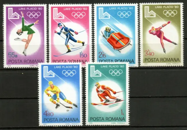 RUMANIA / ROMANIA / ROUMANIE año 1980  yvert nr. 3241/46  nueva J.O. Lake Placid