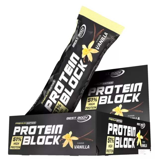 (EUR 31,89 / kg) 15 Protein Block Eiweiß Riegel a 90g Best Body Nutrition