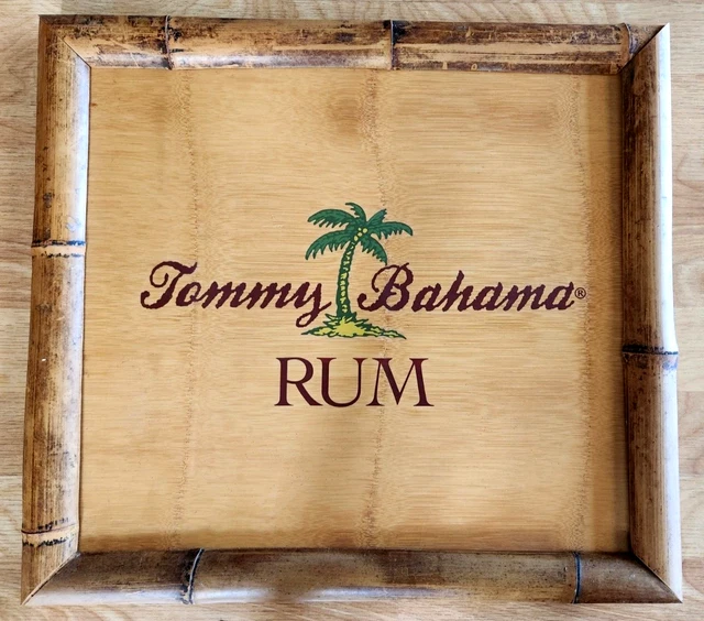 Tommy Bahama Rum Bamboo Display Sign 20x18 Man Cave Bar Tiki