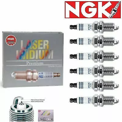 6 Pcs Laser Iridium Spark Plugs NGK 4867 IFR6B-K 4867 IFR6BK Tune Up gn