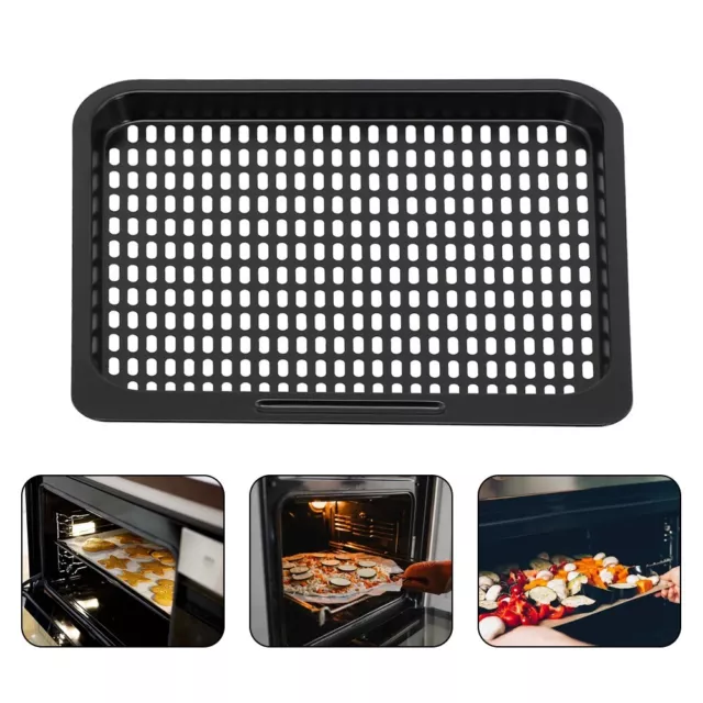 Carbon Steel Cooking Tray for Air Fryer Oil Draining Design Easy Cleaning